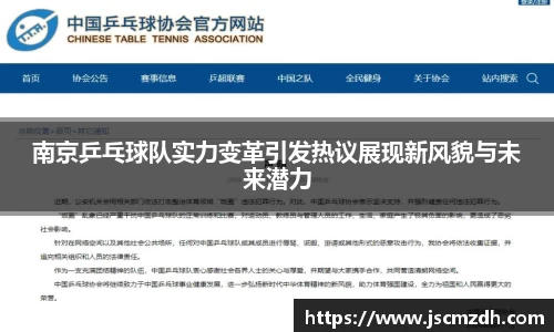 南京乒乓球队实力变革引发热议展现新风貌与未来潜力